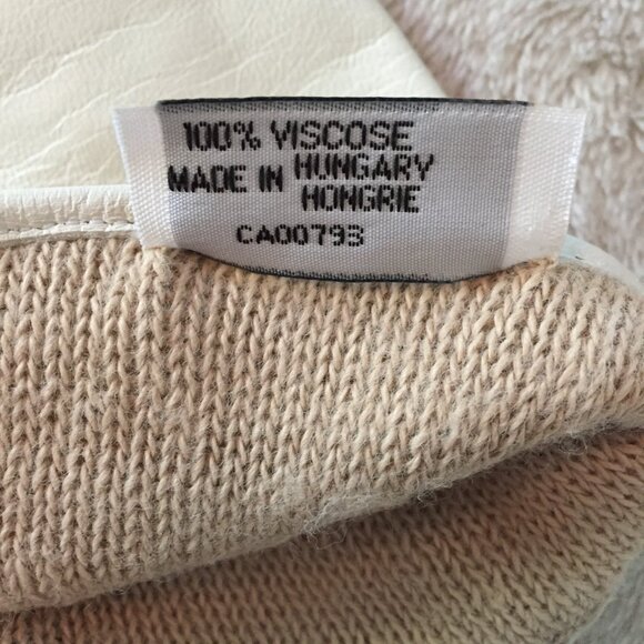 NWT White Leather gloves sz 6.5 - Picture 7 of 10